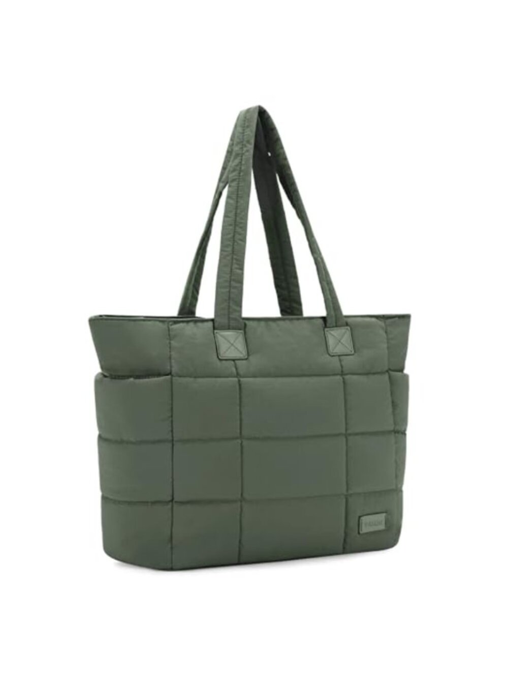 Quilted Puffer Tote Bag with Laptop Compartment Lightweight Travel Tote